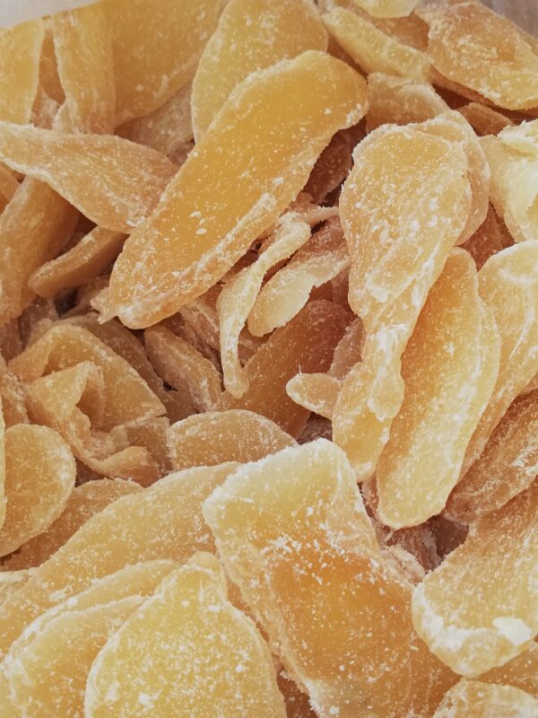 ZENZERO DISIDRATATO IN SCAGLIETTE CON ZUCCHERO DI CANNA
